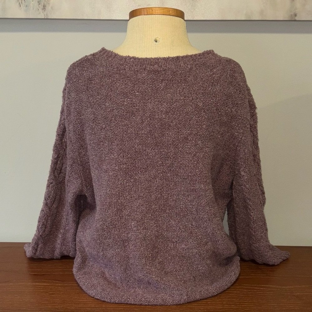 Cozy Purple Cable Knit Sweater by Reitmans - Picture 6 of 6